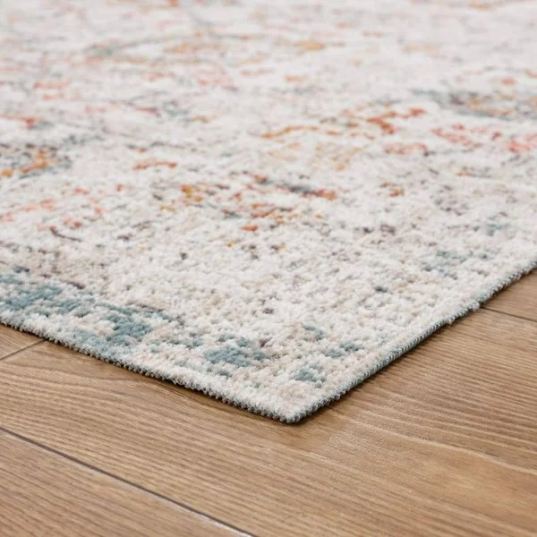 LR Home Antiquity Beige/Cream Caramel Botanical Indoor/Outdoor Area Rug
