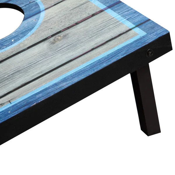 Hathaway Bg5036 LED Cornhole Set with Target Boards and 8 Bean Toss Bags - Blue/White