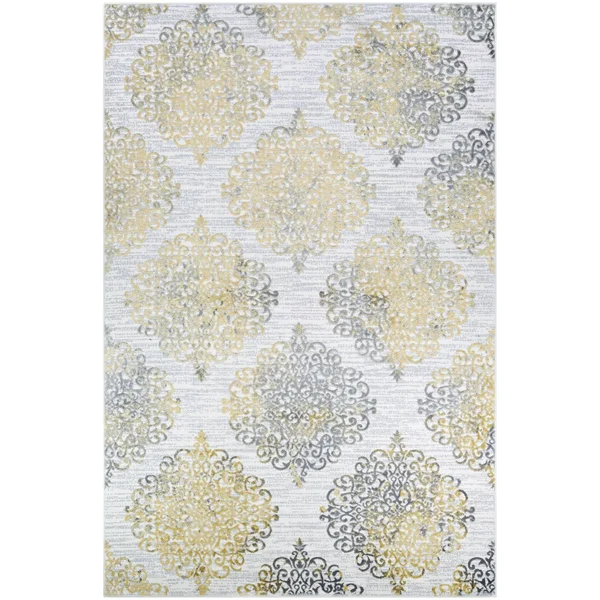 Couristan Calinda Montebello Steel Blue-Ivory Area Rug 9 Foot 2 inch x 12 Foot 5 inch