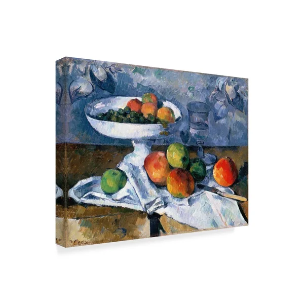 Trademark Fine Art 'Still Life with Fruit Dish' Canvas Art by Paul Cezanne - Size: 24 x 32