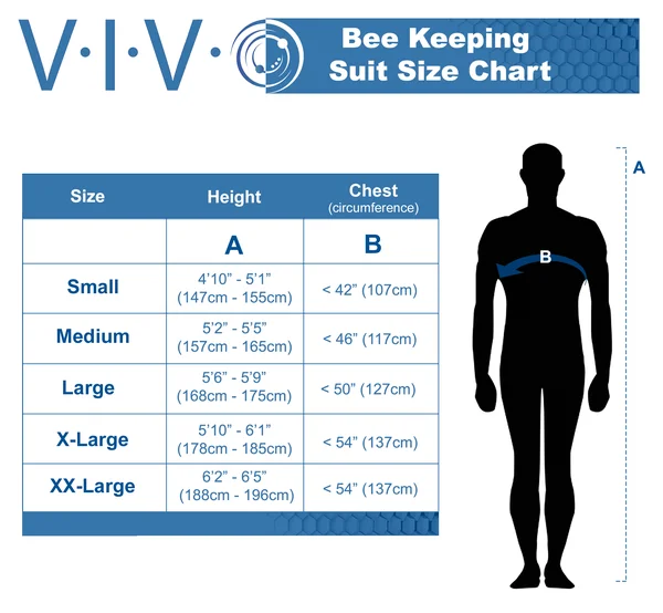 Vivo Professional Small Cotton Full Body Beekeeping Suit with Veil Hood BEE-V106S