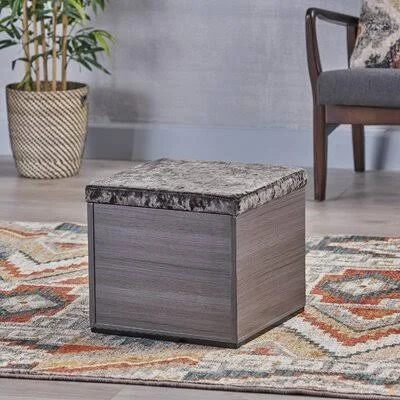 Wrought Studio Griner Storage Ottoman, Men's, Size: Medium, Gray