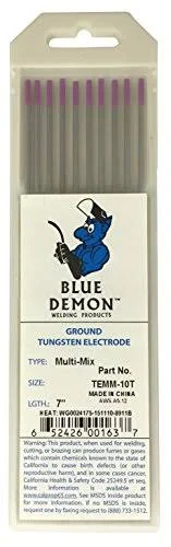 Blue Demon TEMM x 1/8x22 x 7x22 Tungsten Electrode - 3-Pack