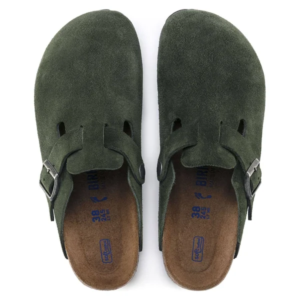 Birkenstock Boston Soft Footbed - Suede Stone Coin - 36, Regular