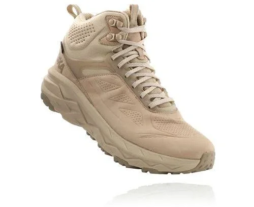 Hoka Men's Challenger Mid Gore-Tex Shoes in Tan - Size 7.5