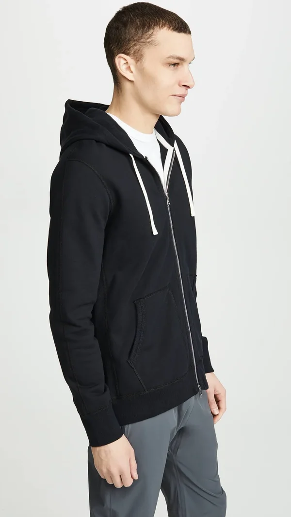 Reigning Champ Full Zip Hoodie - Black - XL - Men