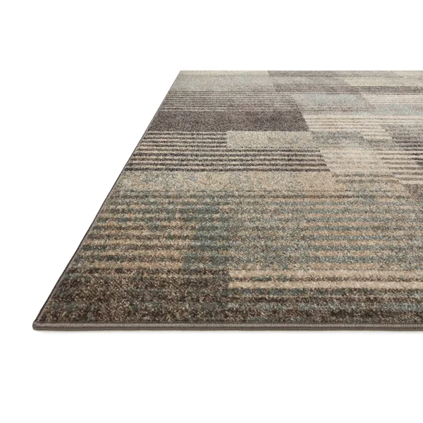 Alexander Home Bradford Modern Stripe Area Rug - 7&-10x22 x 10& - Storm - Taupe