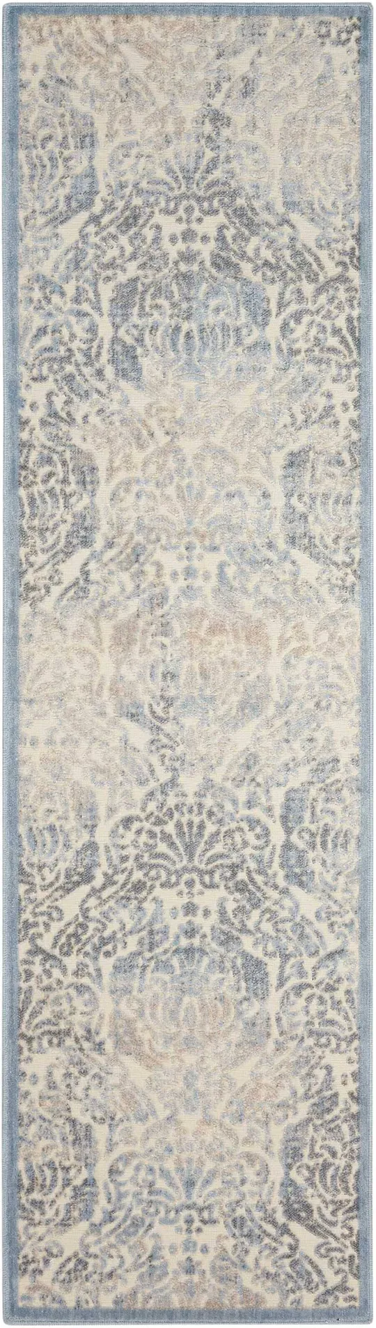 Nourison Graphic Illusions Area Rug - Grey, 5&3x22 x 7&5x22