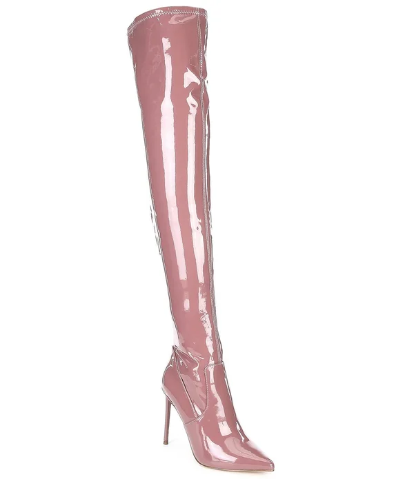 Steve Madden Viktory Over The Knee Boot - Size 5.5 in Mauve Pat at Nordstrom