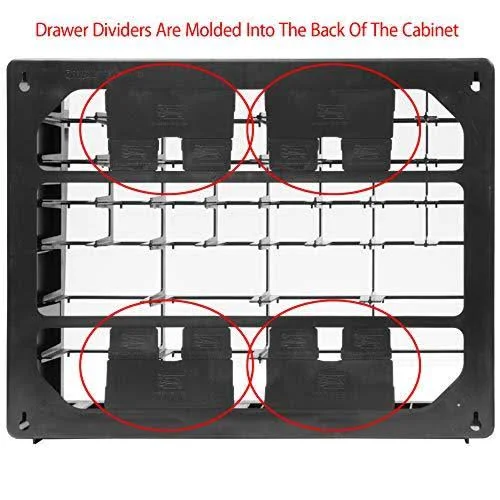 Akro-Mils 44 Drawer 10144REDBLK, Plastic Parts Storage Hardware and Craft Cabine