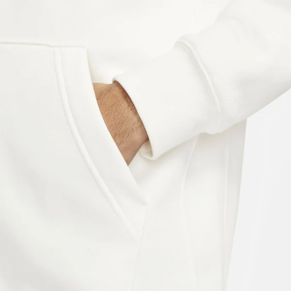 Nike White Fleece Sportswear Club Hoodie