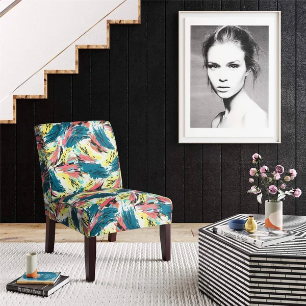 Dorel Living Teagan Abstract Accent Chair, Living Room & Bedroom