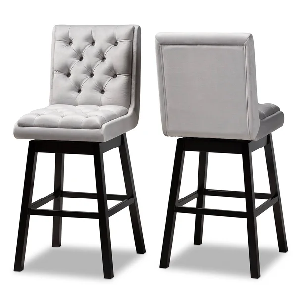 Copper Grove Roraima Swiveling Transitional Bar Stools (Set of 2) - N/A - Light Grey