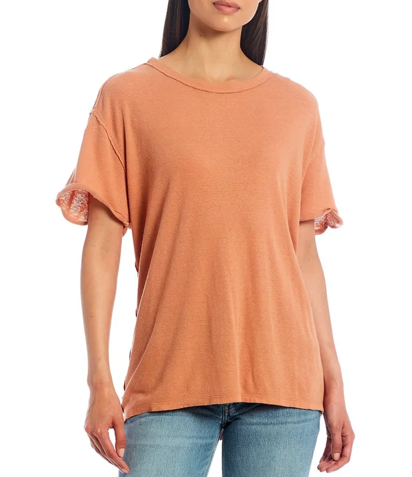 Free People Boyfriend T-Shirt - Iced Chai - Size Xs