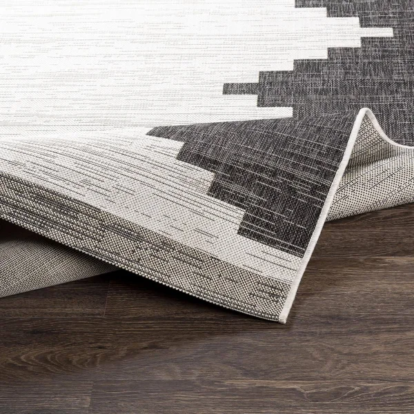 Surya Eagean EAG-2356 Area Rug, Black/White, 7&10x22 Square