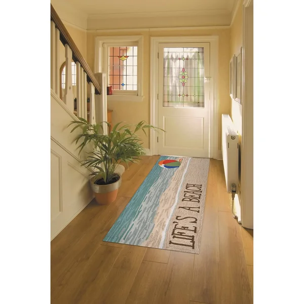Liora Manne Frontporch Life&s A Beach Indoor/Outdoor Rug Multi 30x22x48x22
