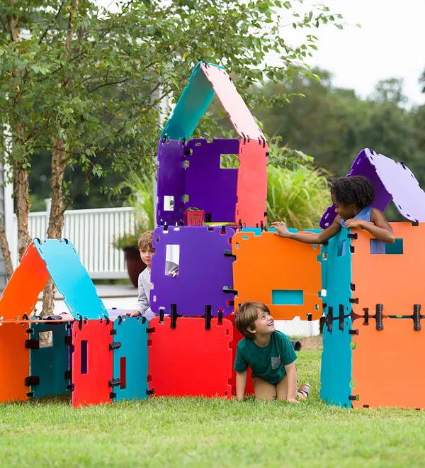 HearthSong 32-Piece Mighty Fantasy Forts Color Block Set Special