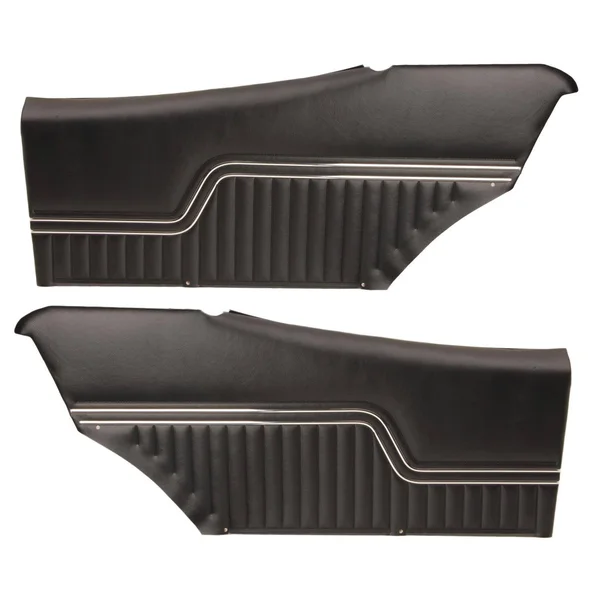 1970-1972 Chevelle Coupe Rear Door Panels, Pre-Assembled, Black