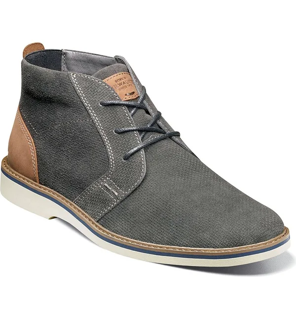 Nunn Bush Shoes Barklay Plain Toe Chukka Gray Size 9