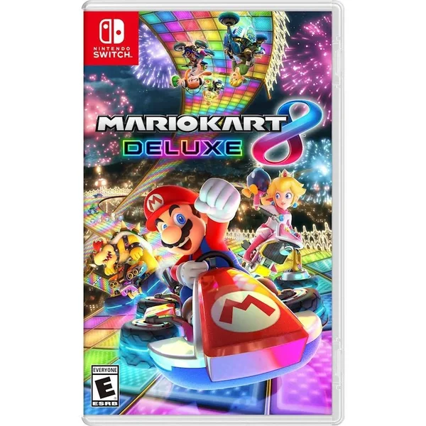 2019 New Nintendo Switch Red/Blue Joy-Con Improved Battery Life Console Bundle with Mario Kart 8 Deluxe NS Game Disc - 2019 Best