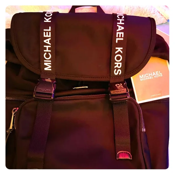 Michael Michael Kors Black The Michael Large Nylon Backpack