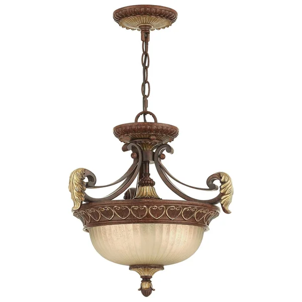 Livex Lighting Villa Verona 2 Light Convertible Chain Hang/Ceiling Mount - Bronze 8577-63