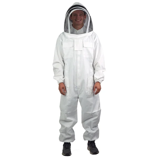 Vivo Professional Small Cotton Full Body Beekeeping Suit with Veil Hood BEE-V106S