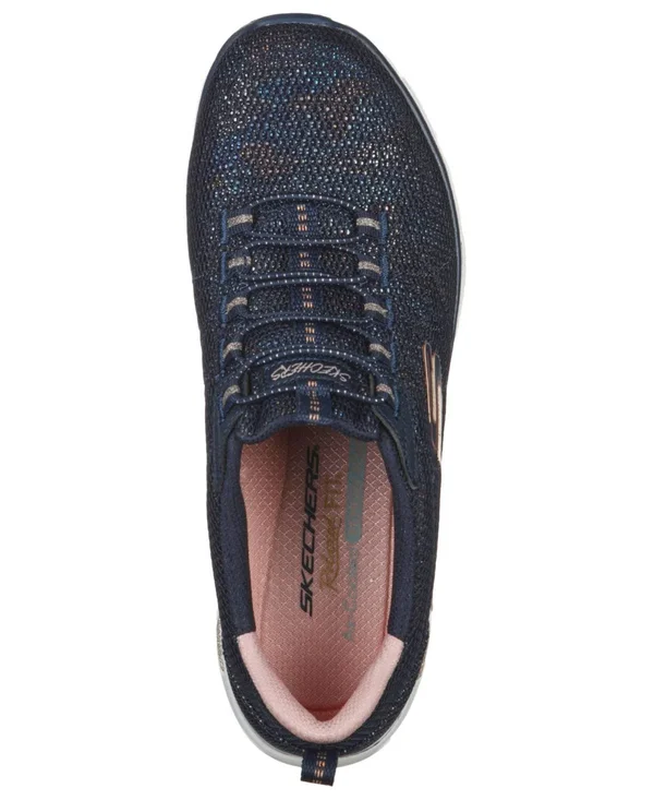 Women's Skechers Relaxed Fit Empire D&Lux Charming Grace Sneaker - Adult, Size: 5.5, Navy/Rose Gold