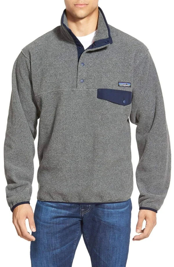 Patagonia Lightweight Synchilla Snap-T Pullover Men's- Stone Blue