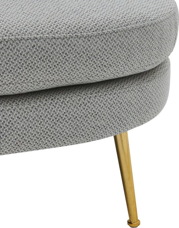 Ruby Fabric Bench, Cardiff Gray