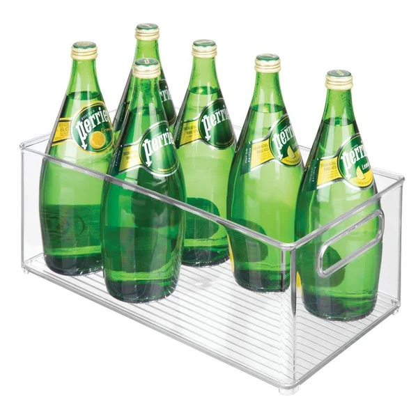 mDesign Deep Plastic Kitchen Storage Organizer Container Bin with Handles for