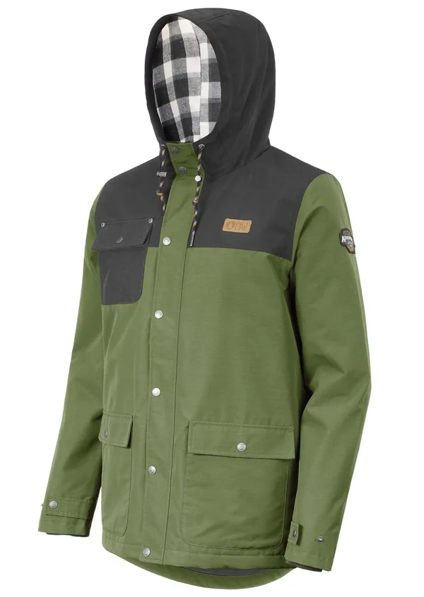 Picture Jack Jacket Colorblock-green - Mens Casual Jacket, Size S - Color Army Green