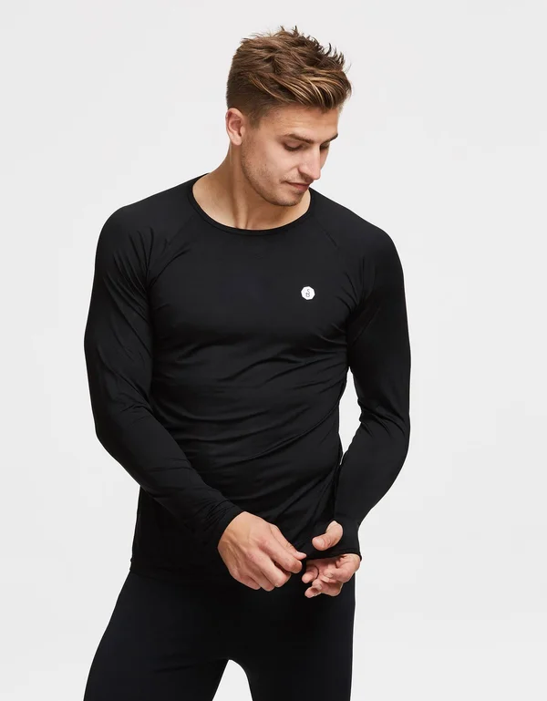 UPF 50+ Long Sleeve Sun Protective Base Layer for Men, Sun Safe Tops Navy