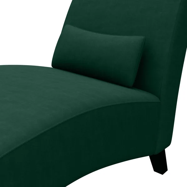 Cara Snuggler Chaise Velvet Emerald Green - Handy Living