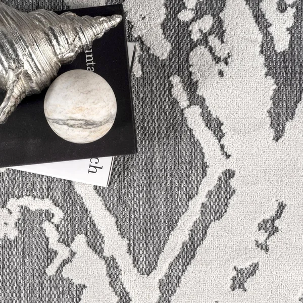 nuLOOM Blaire BDSZ09A 7&10x22 x 10& Gray Indoor/Outdoor Area Rug