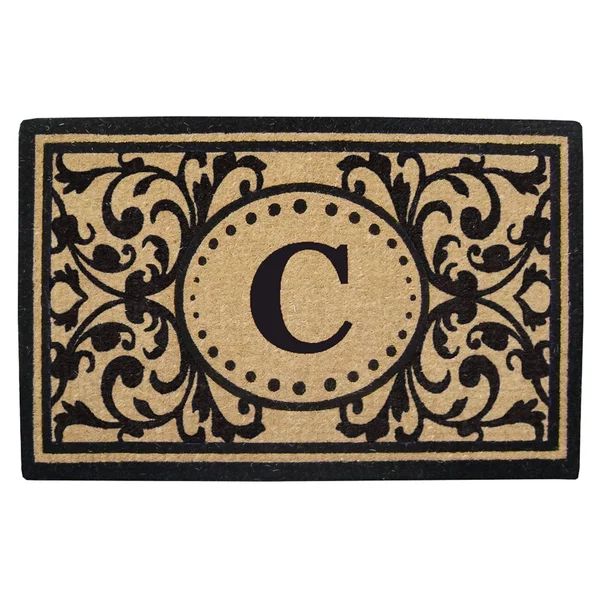 Heavy Duty 30x22 x 48x22 Coco Mat Heritage, Monogrammed C