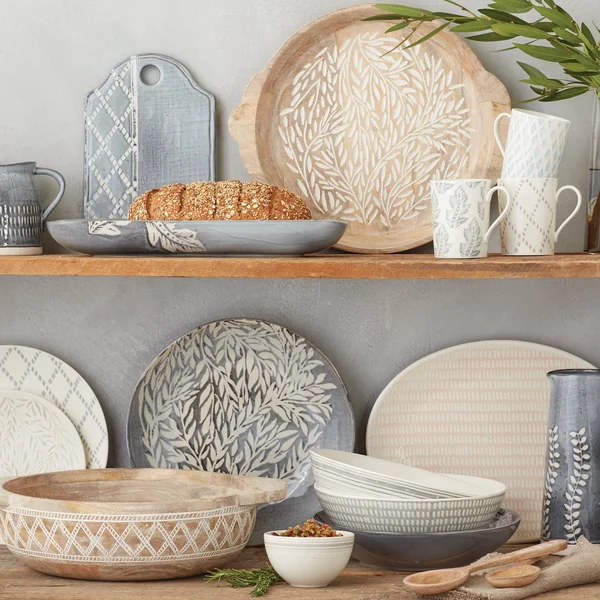 Lenox Textured Neutrals Wood Round Platter 884757