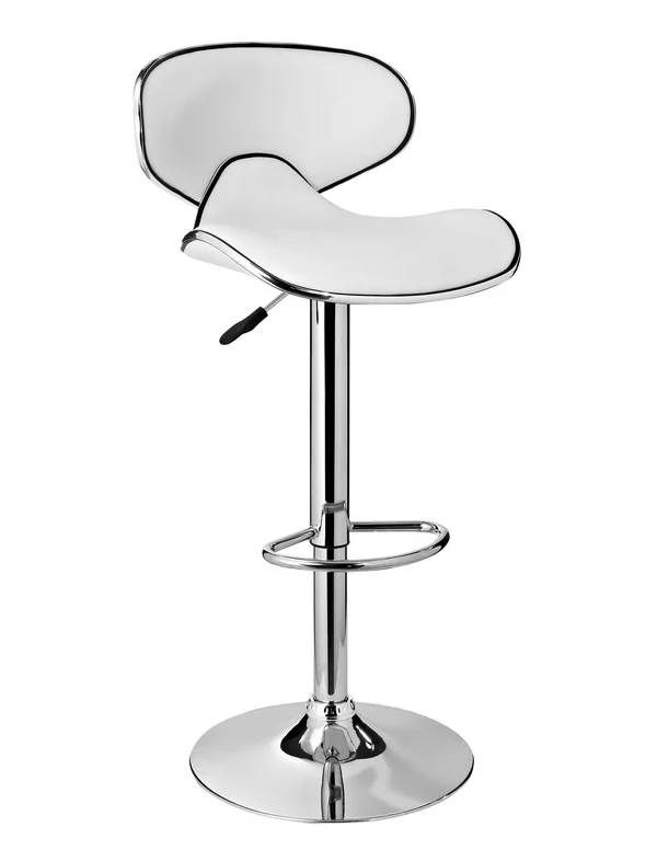 Powell Adjustable Bar Stool, White