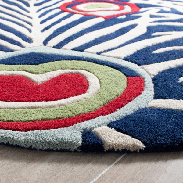 Safavieh Soho SOH709A Area Rug Blue/Ivory 6& x 6& Round