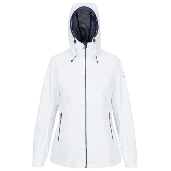 Tribord Women's 100, Waterproof Sailing Jacket in Snowy White, Size 2XL