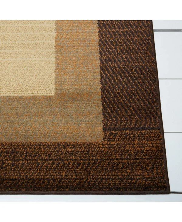 Home Dynamix Royalty Clover Geometric Area Rug - Brown/Blue, 5&2 inchx7&2 inch