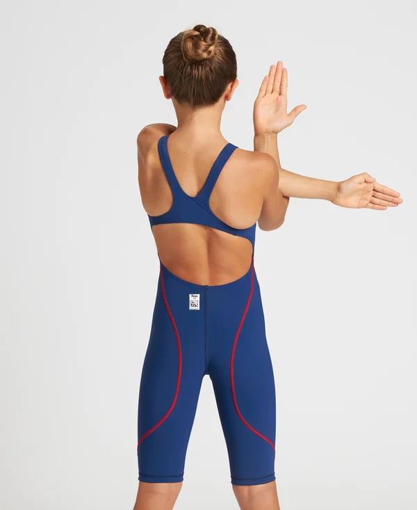 Arena Swimwear - Girls& Powerskin St 2.0 Youth Open Back – Fina Approved Race Suits in Navy Red White