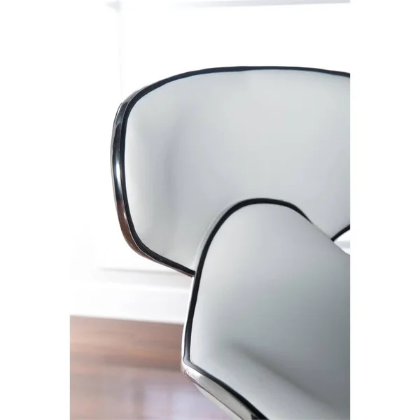 Powell Adjustable Bar Stool, White