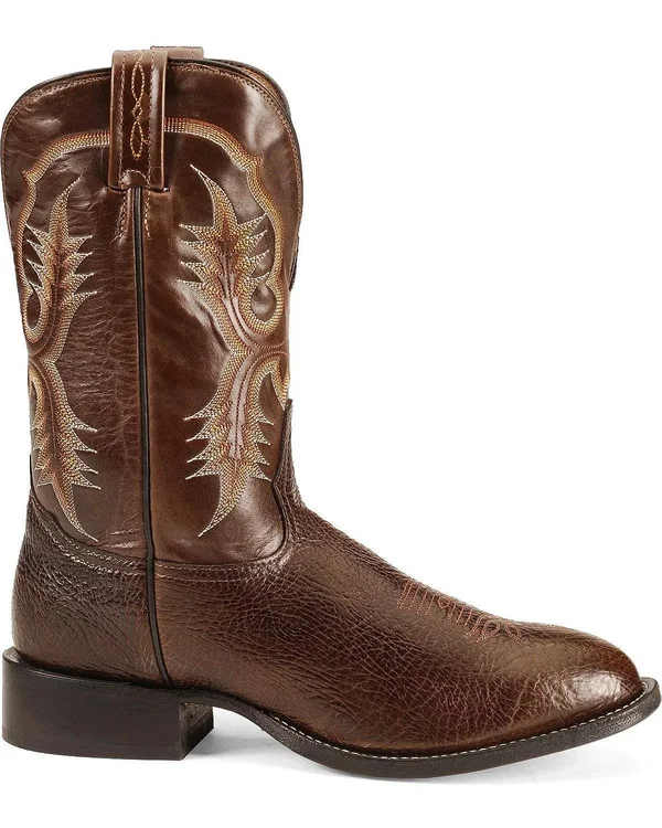Mens Tony Lama Chocolate Shrunken Shoulder Cowboy Boots - CT2032