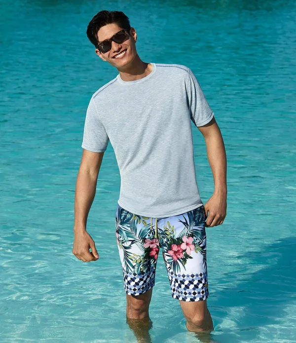 Tommy Bahama Flip Tide Reversible Short-Sleeve Tee - Mens, S, Emerald