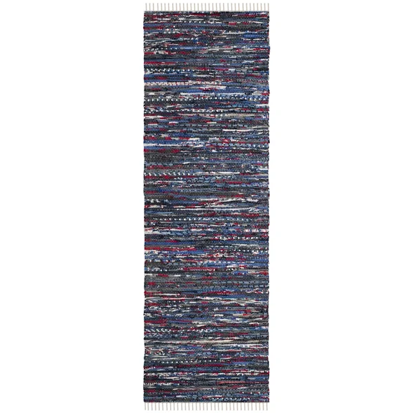 Safavieh Rag Rug Blue/Multi 2 ft. 3 in. x 12 ft. Runner Rug