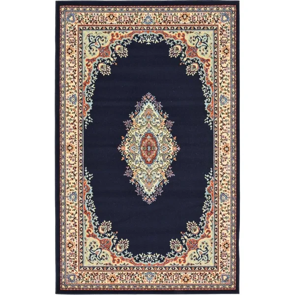 Unique Loom Washington Reza Area Rug (5& x 8& - Burgundy), Red