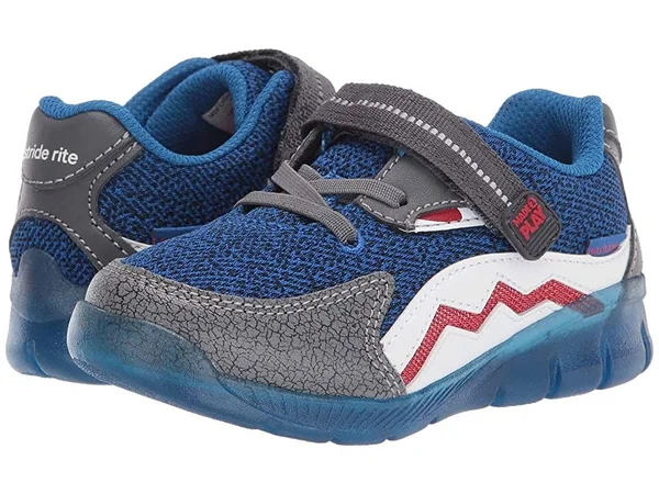 Stride Rite Boys Lighted Shark Sneaker - Black/Blue, 9.5 Toddler US