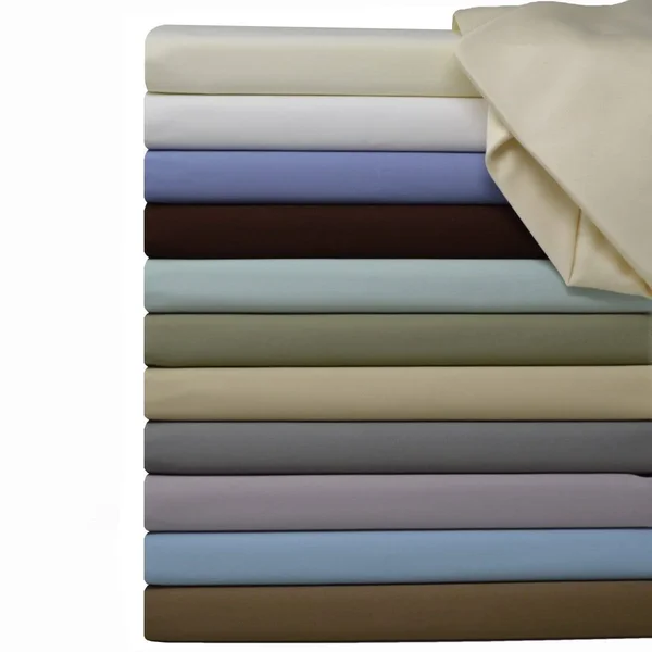 Soft Cotton Bed Sheets 600 TC Solid Sateen Full - Sea