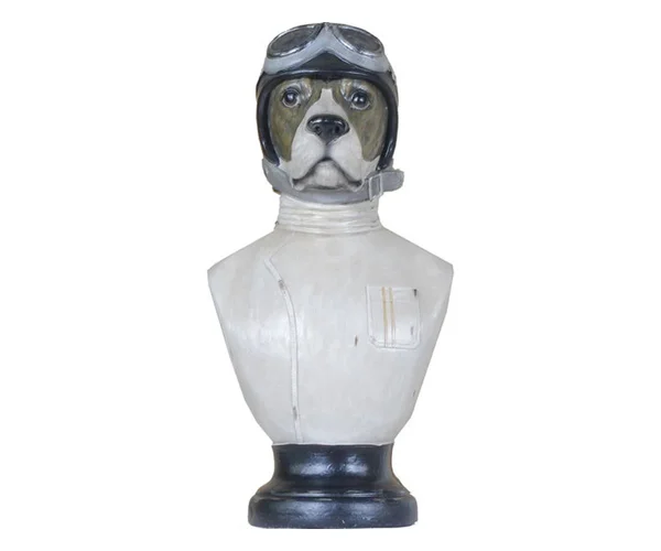 Old Modern Handicrafts Dog Bust Statue